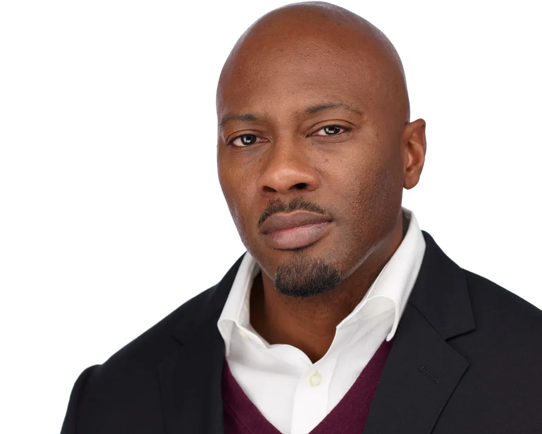 Corporate headshot in NYC studio, polished and professional